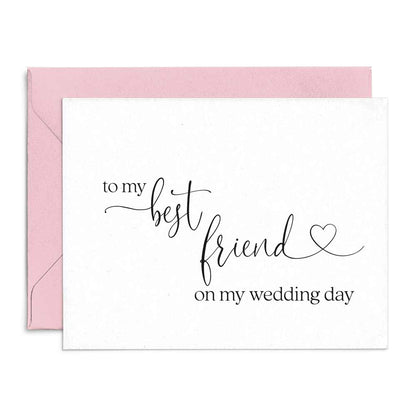 to my best friend wedding note card with heart symbol - xoxokristen
