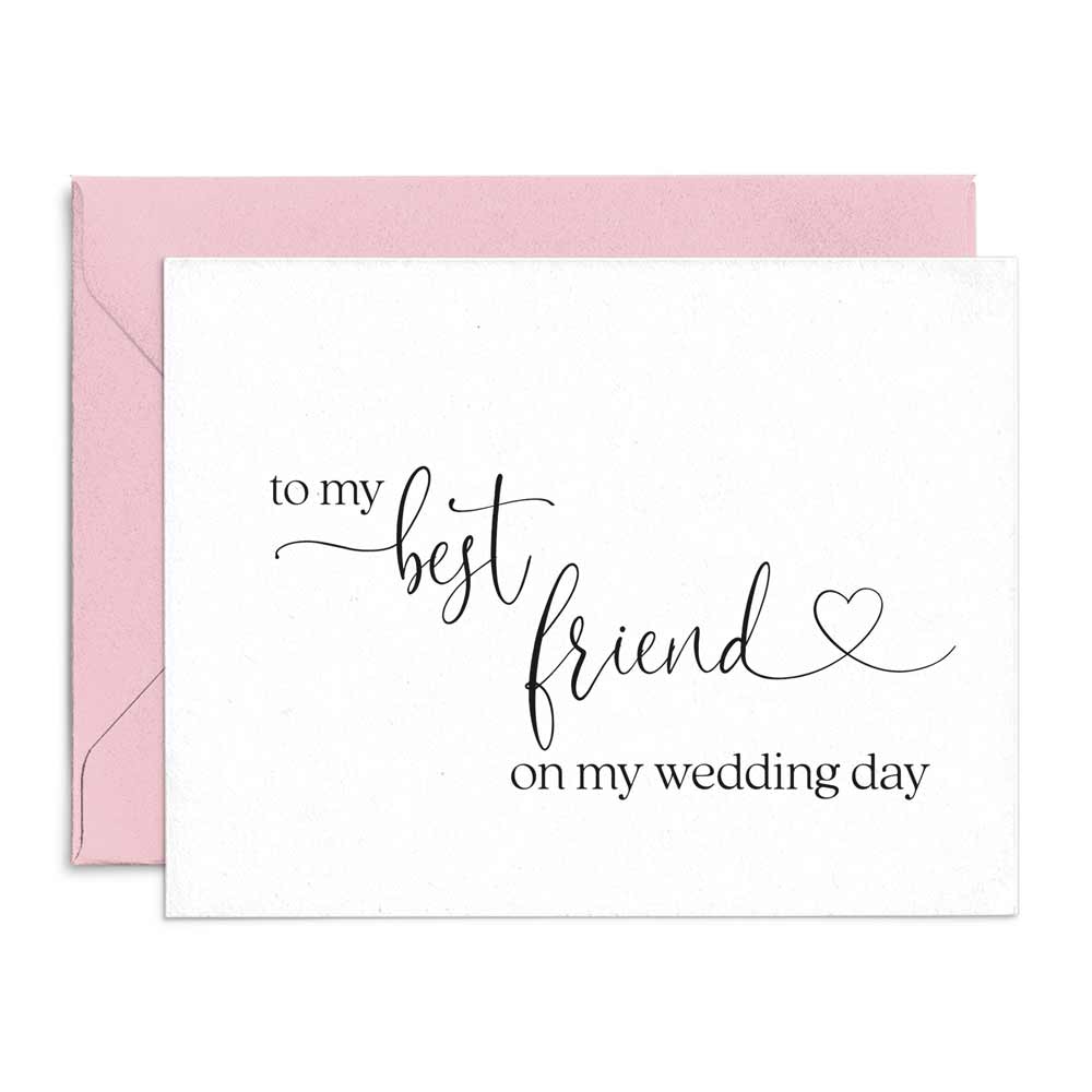 to my best friend wedding note card with heart symbol - xoxokristen