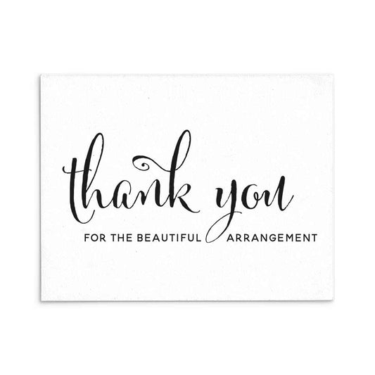 Elegant Thank you for the beautiful arrangement card - XOXOKristen