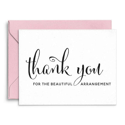 Elegant Thank you for the beautiful arrangement card - XOXOKristen