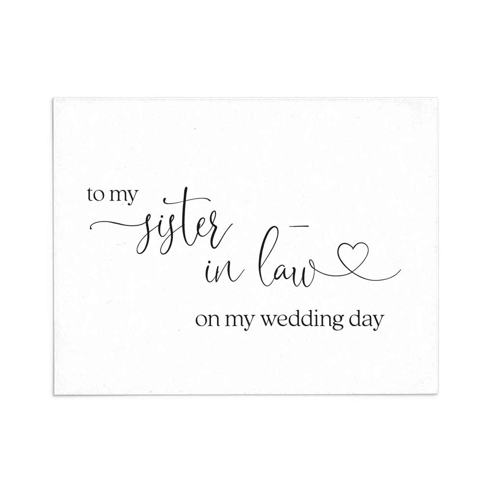 to my sister in law wedding note card with love symbol - XOXOKristen
