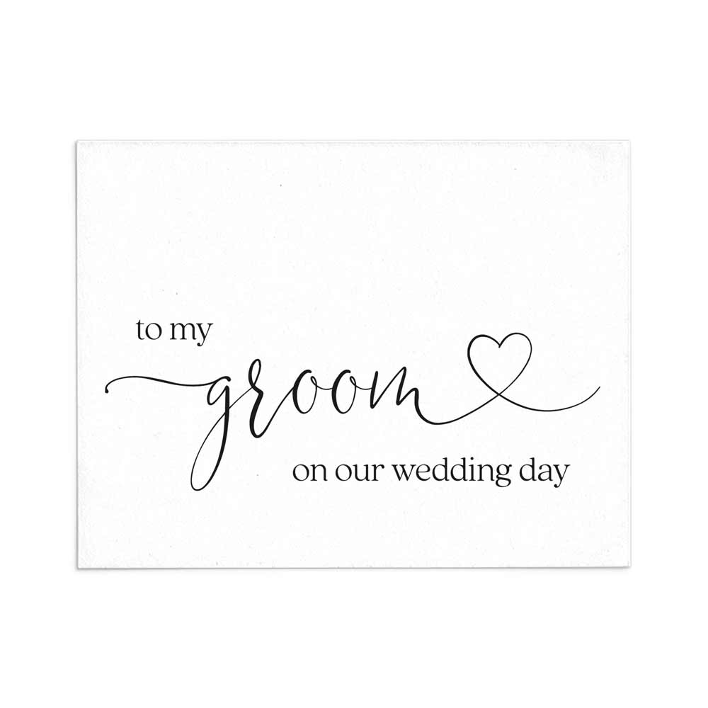 to my groom on our wedding date note card with love symbol - xoxokristen