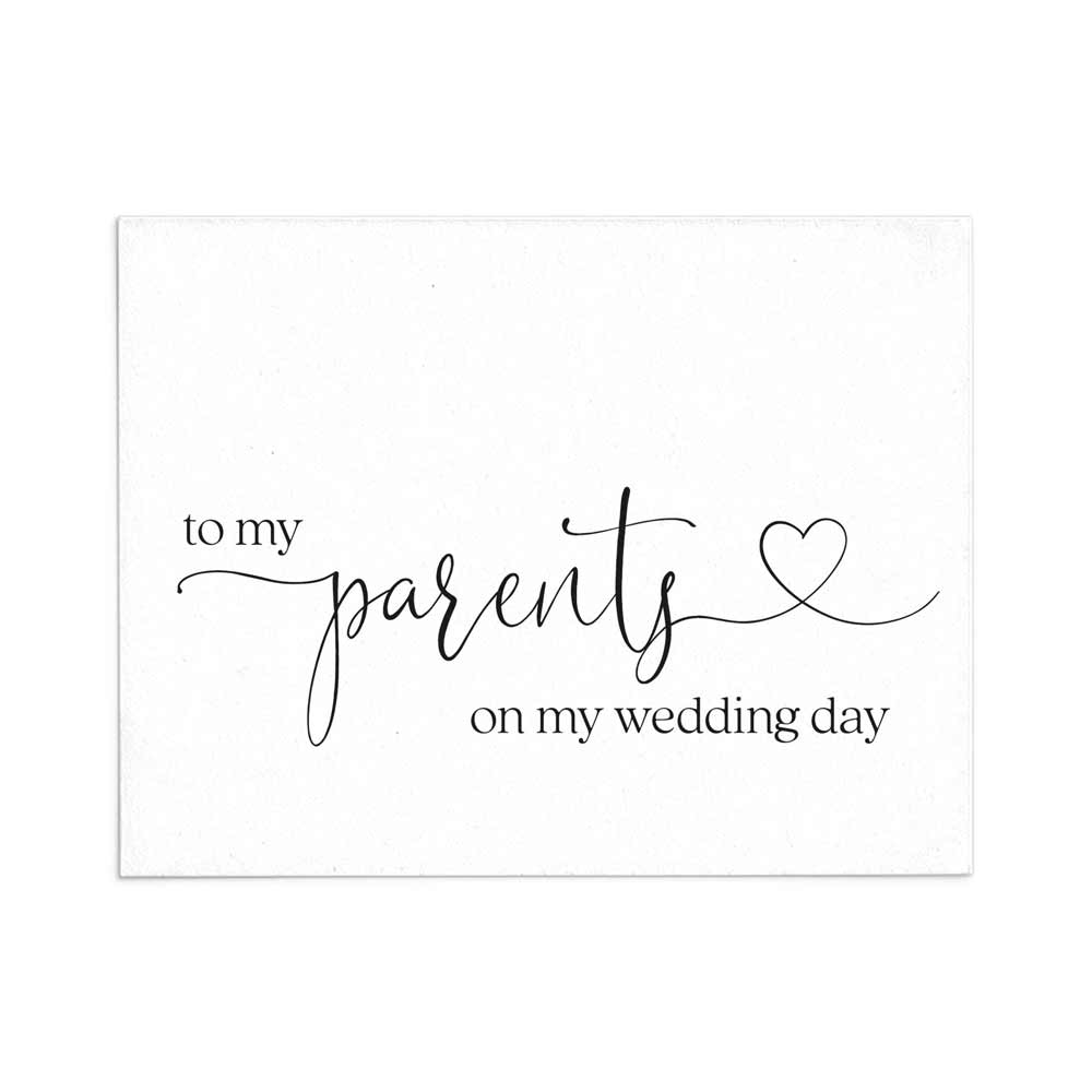 to my parents wedding note card with love symbol - xoxokristen