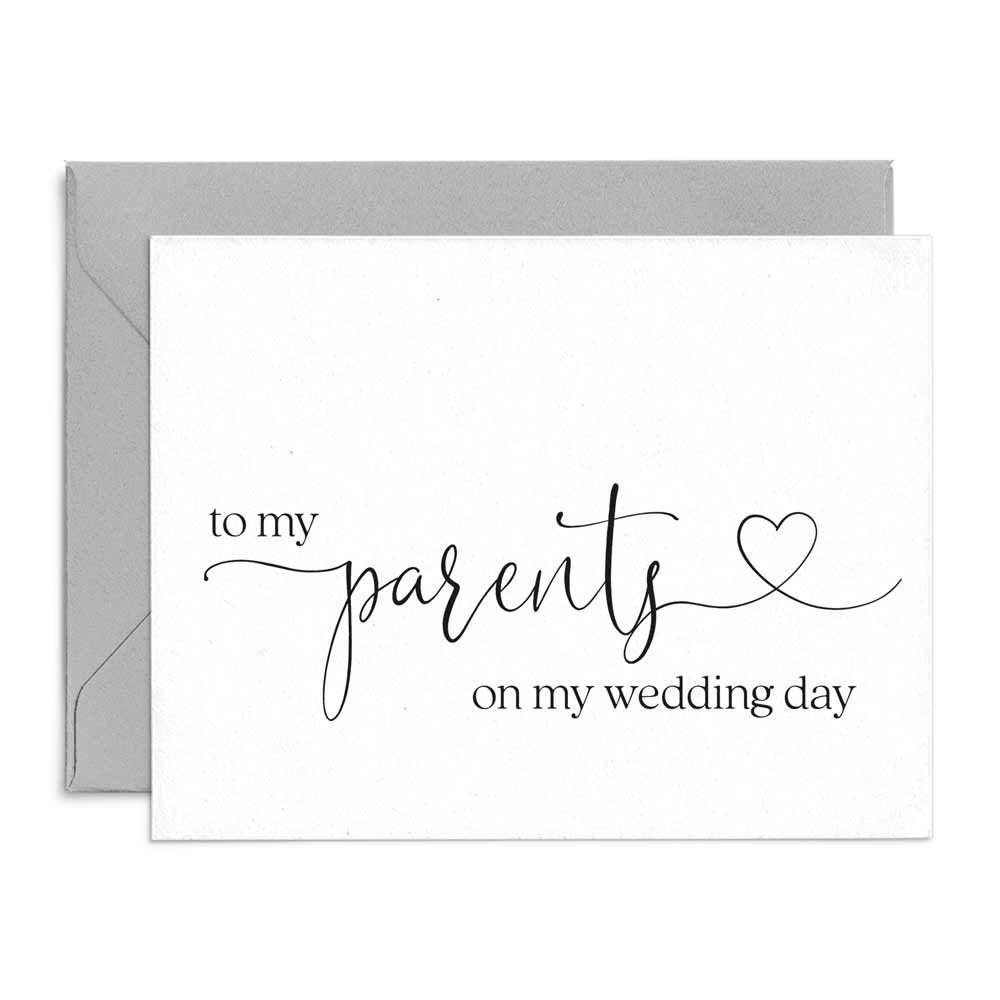 to my parents wedding note card with love symbol - xoxokristen