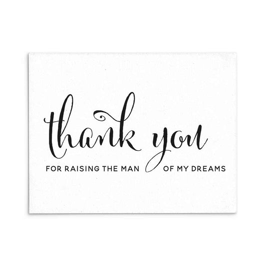 Elegant Thank you raising the man of my dreams wedding card  - XOXOKristen