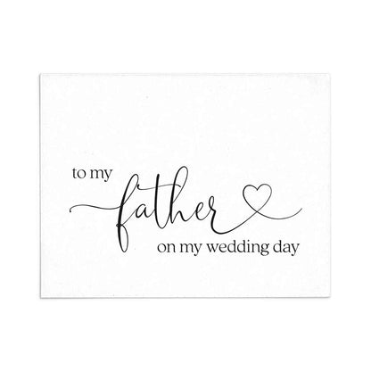 wedding note card to my father on my wedding day with love symbol - xoxokristen