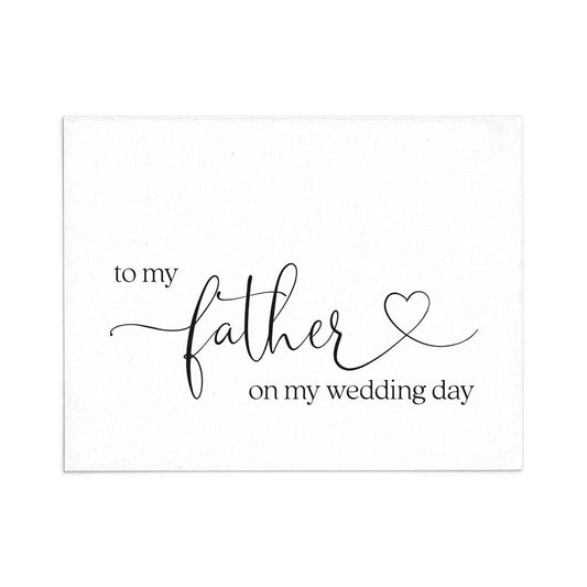 wedding note card to my father on my wedding day with love symbol - xoxokristen