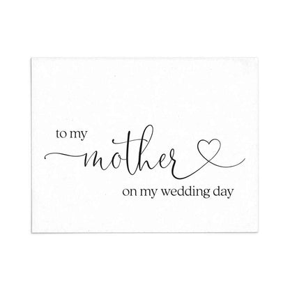 wedding note card to my mother on my wedding day with love symbol - xoxokristen