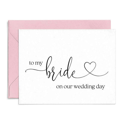 wedding note card to my bride on our wedding day with love symbol - xoxokristen