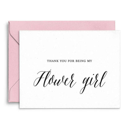 Thank you for being my flower girl wedding note card - xoxokristen