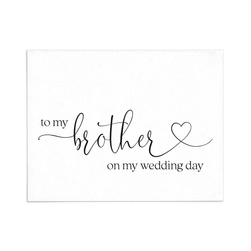 to my brother on my wedding day note card - XOXOKristen