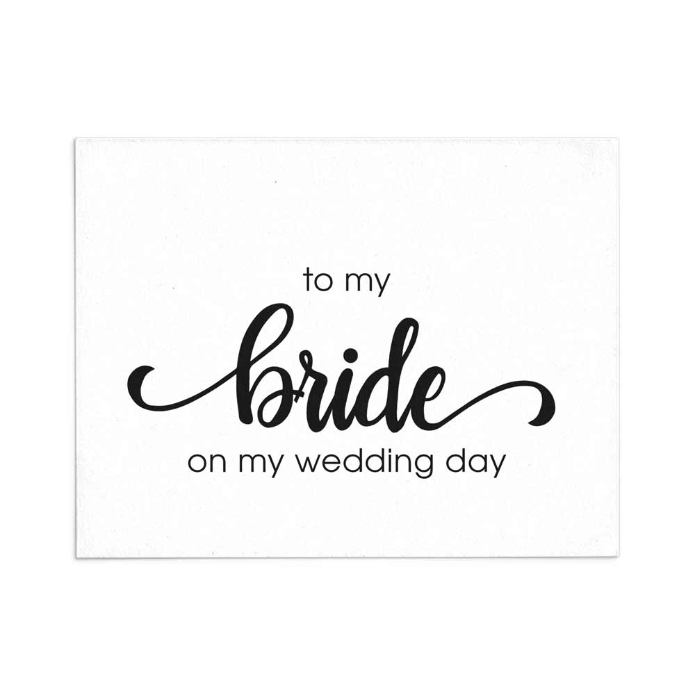 To my bride on my wedding day note card - XOXOKristen