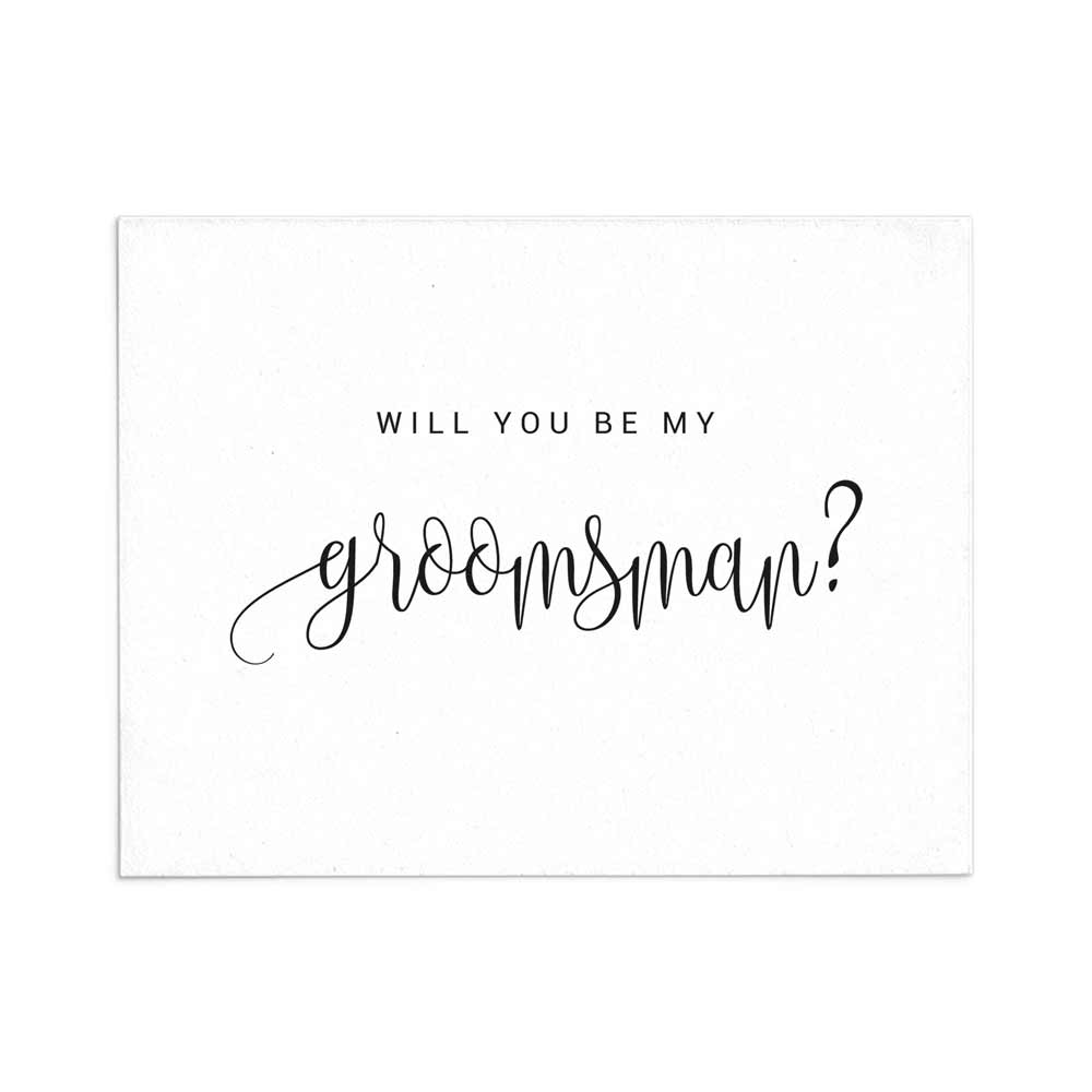 Will you be my groomsman elegant proposal card - XOXOKrsiten