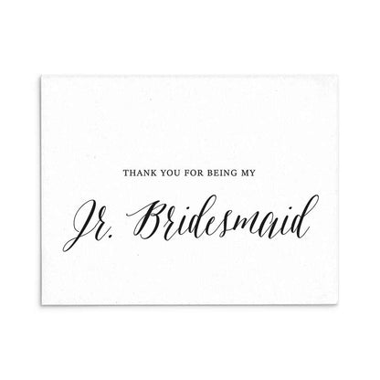 Thank you for being my junior bridesmaid  wedding note card - xoxokristen