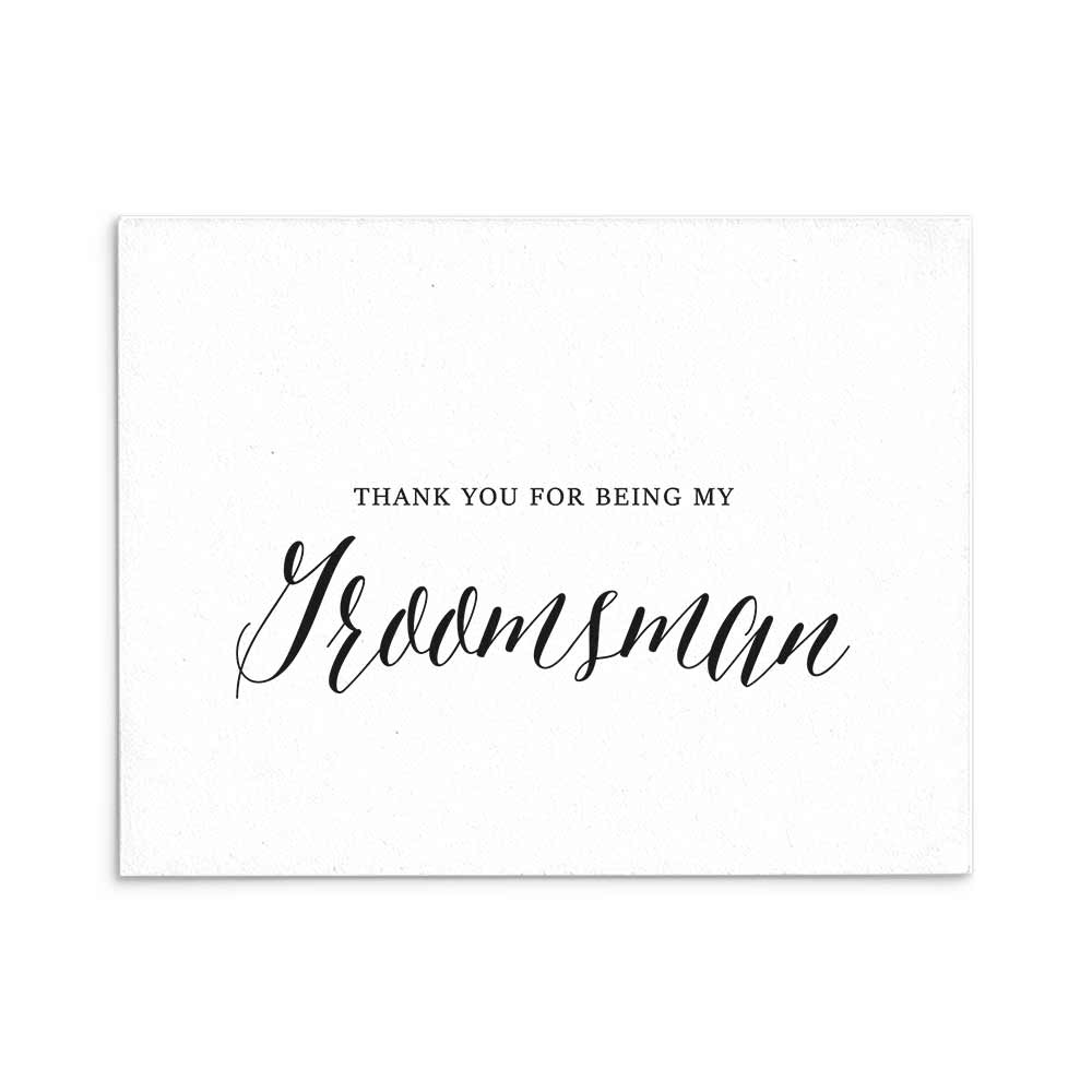 Thank you for being my groomsman wedding note card - xoxokristen