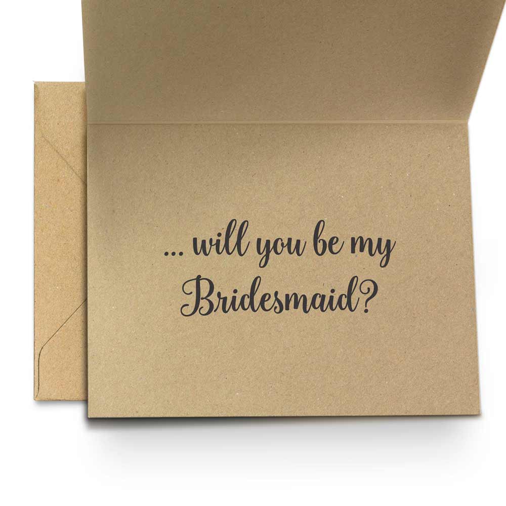 Funny "I got my ring so let's do this thing" bridesmaid proposal card in rustic style- XOXOKristen