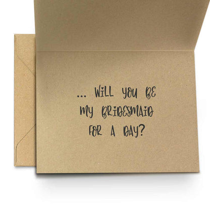 Personalized You will be my cousin forever bridesmaid rustic styled proposal card  - XOXOKristen