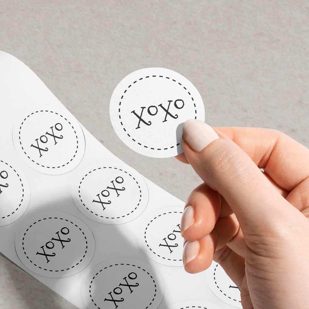 Custom label for set of 12 mini valentine's day  cards - XOXKristen