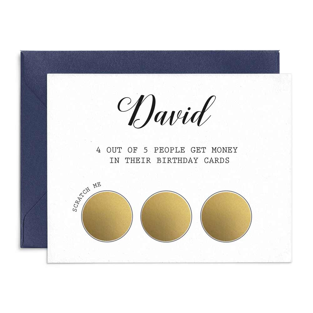 Personalized Funny Birthday Scratch off Card for best friend prank - XOXOKristen