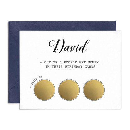 Personalized Funny Birthday Scratch off Card for best friend prank - XOXOKristen