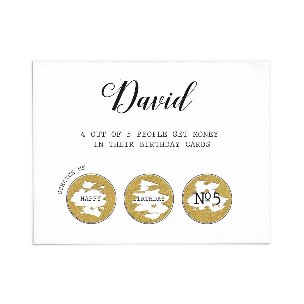 Personalized Funny Birthday Scratch off Card for best friend prank - XOXOKristen