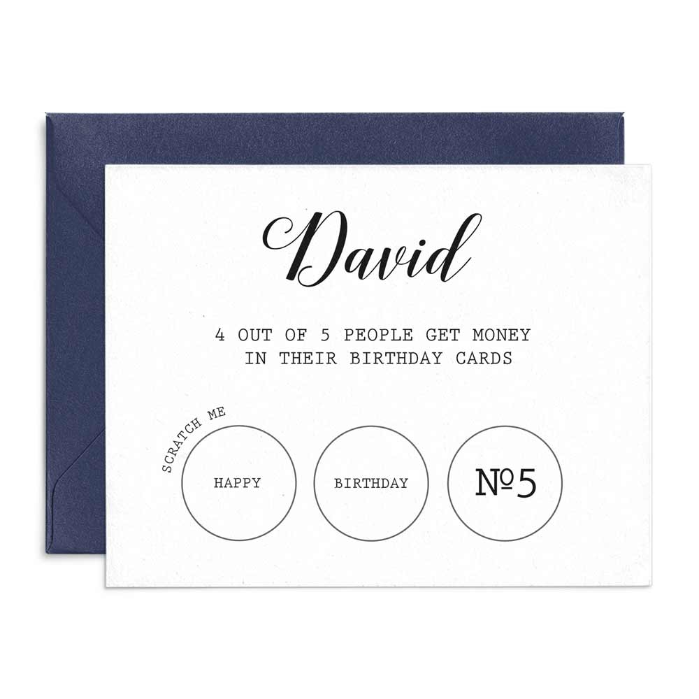 Personalized Funny Birthday Scratch off Card for best friend prank - XOXOKristen