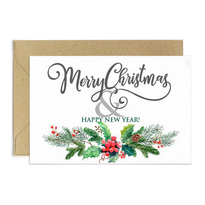 Merry Christmas & Happy New Year Greeting card - XOXOKristen