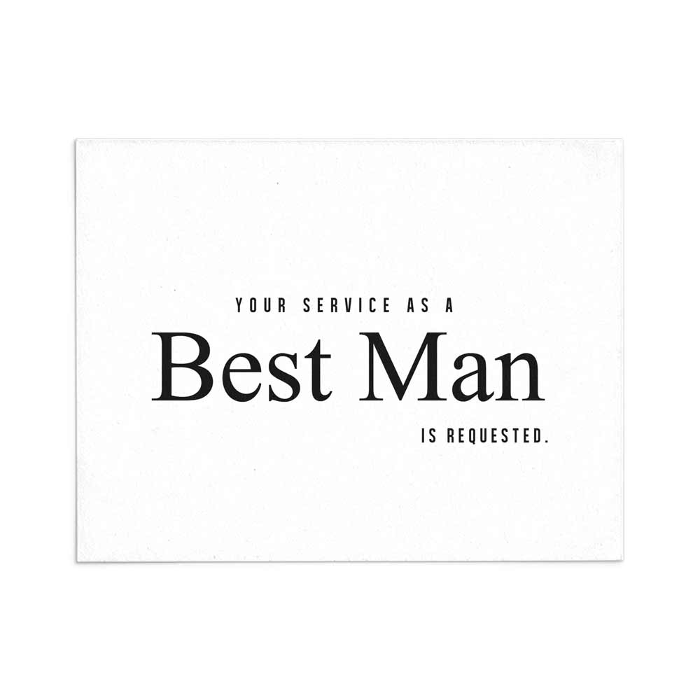 Your service as a best man is required proposal card - XOXOKristen