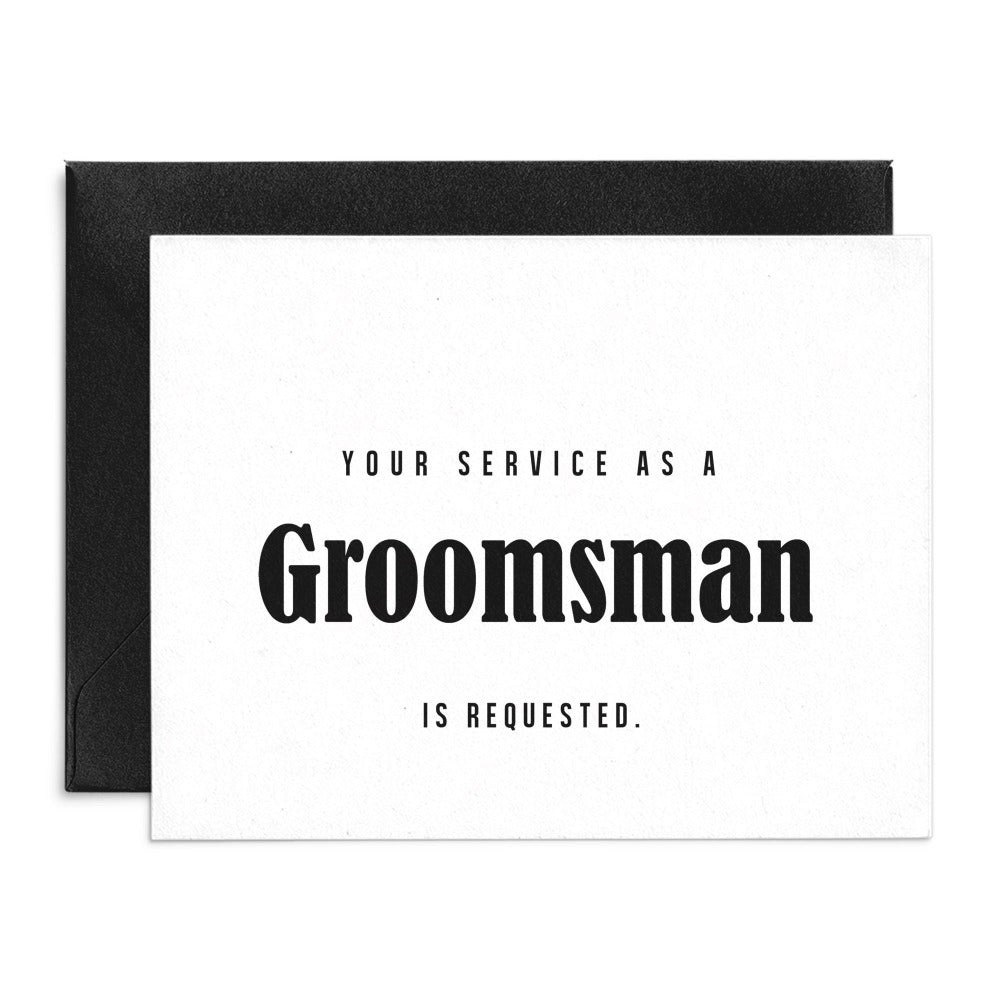 your service as a groomsman is requested proposal card - xoxokristen