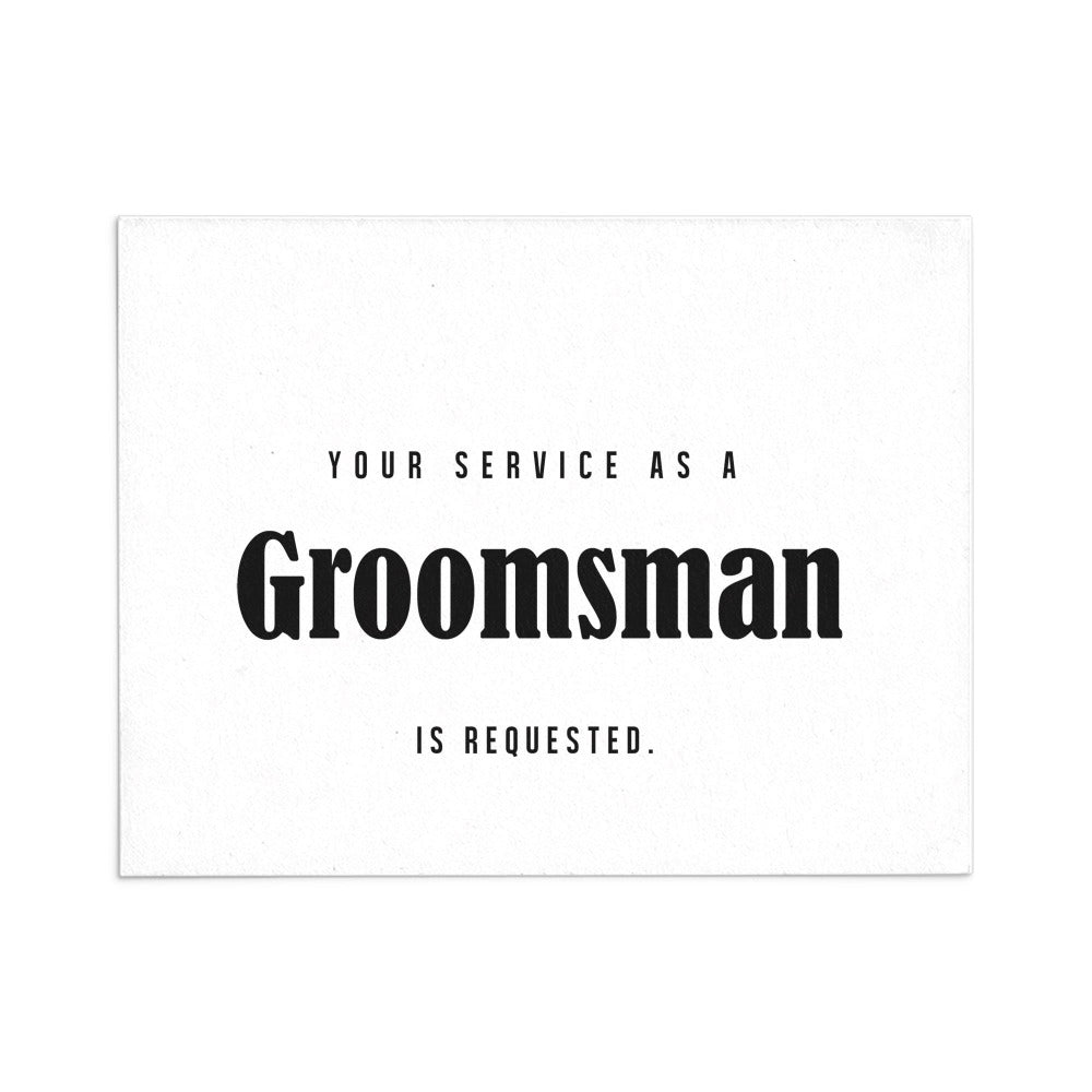 your service as a groomsman is requested proposal card - xoxokristen