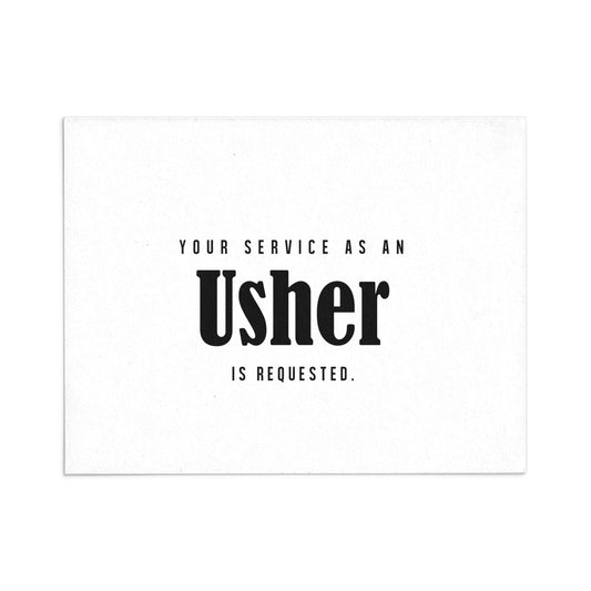 your service as an usher is requested proposal card - xoxokristen