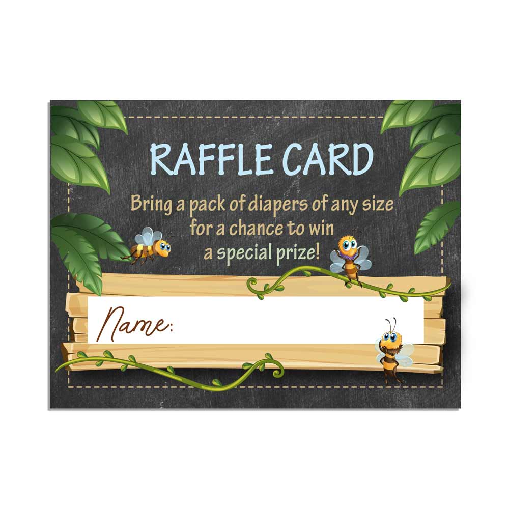 Set of 4 baby shower raffle cards - XOXOKristen