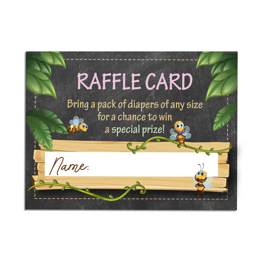 Set of 4 baby shower raffle cards - XOXOKristen