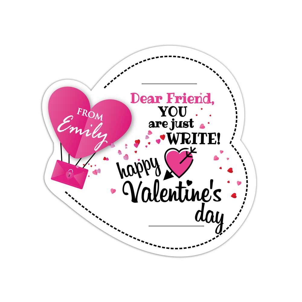 Personalized kids Valentine's day cards with glitter pencils -  XOXOKristen