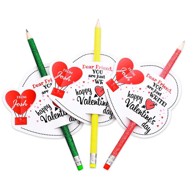 Valentine's Day Pencils Valentine's Day Heart Party Favors - Temu