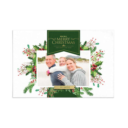 Personalized family photo Christmas greeting card - XOXOKristen
