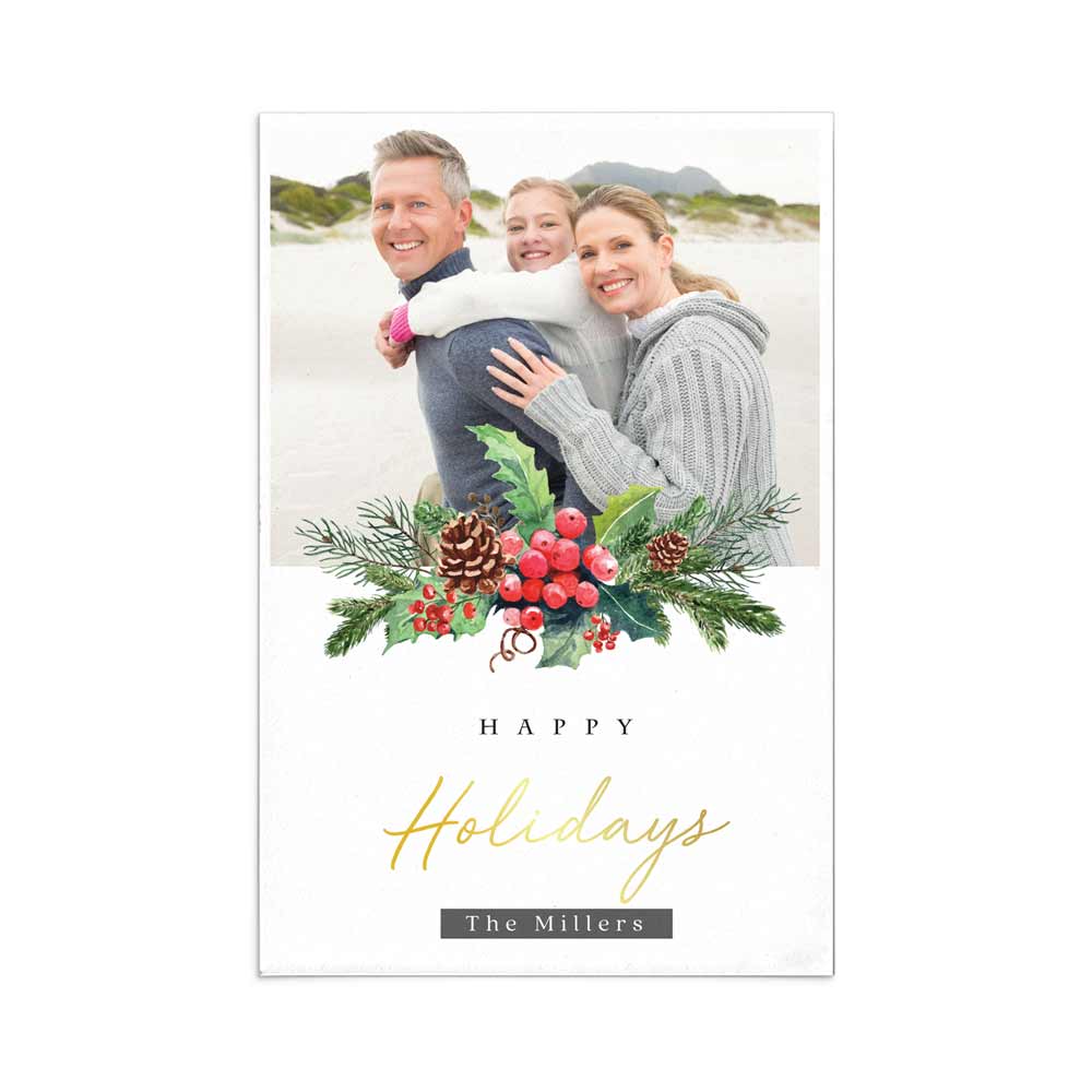 Personalized Christmas cards with custom photo to wish Happy Holidays - XOXOKristen