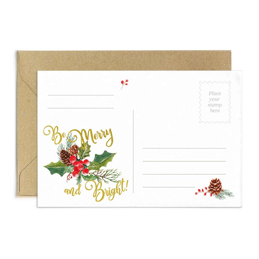 Custom monogram Merry Christmas & Happy New Year greeting card with family photo collage – XOXOKristen