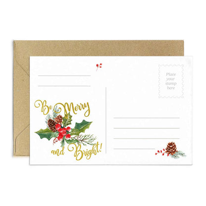 Custom monogram Merry Christmas & Happy New Year greeting card with family photo collage – XOXOKristen