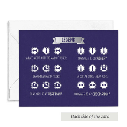 funny lottery let's make things official groomsman proposal scratch off card - xoxokristen