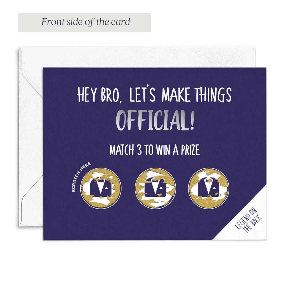 funny lottery let's make things official groomsman proposal scratch off card - xoxokristen