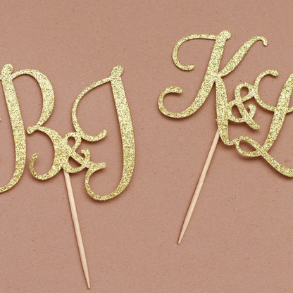 Custom Initials Cupcake Toppers Set of 12 - XOXOKristen