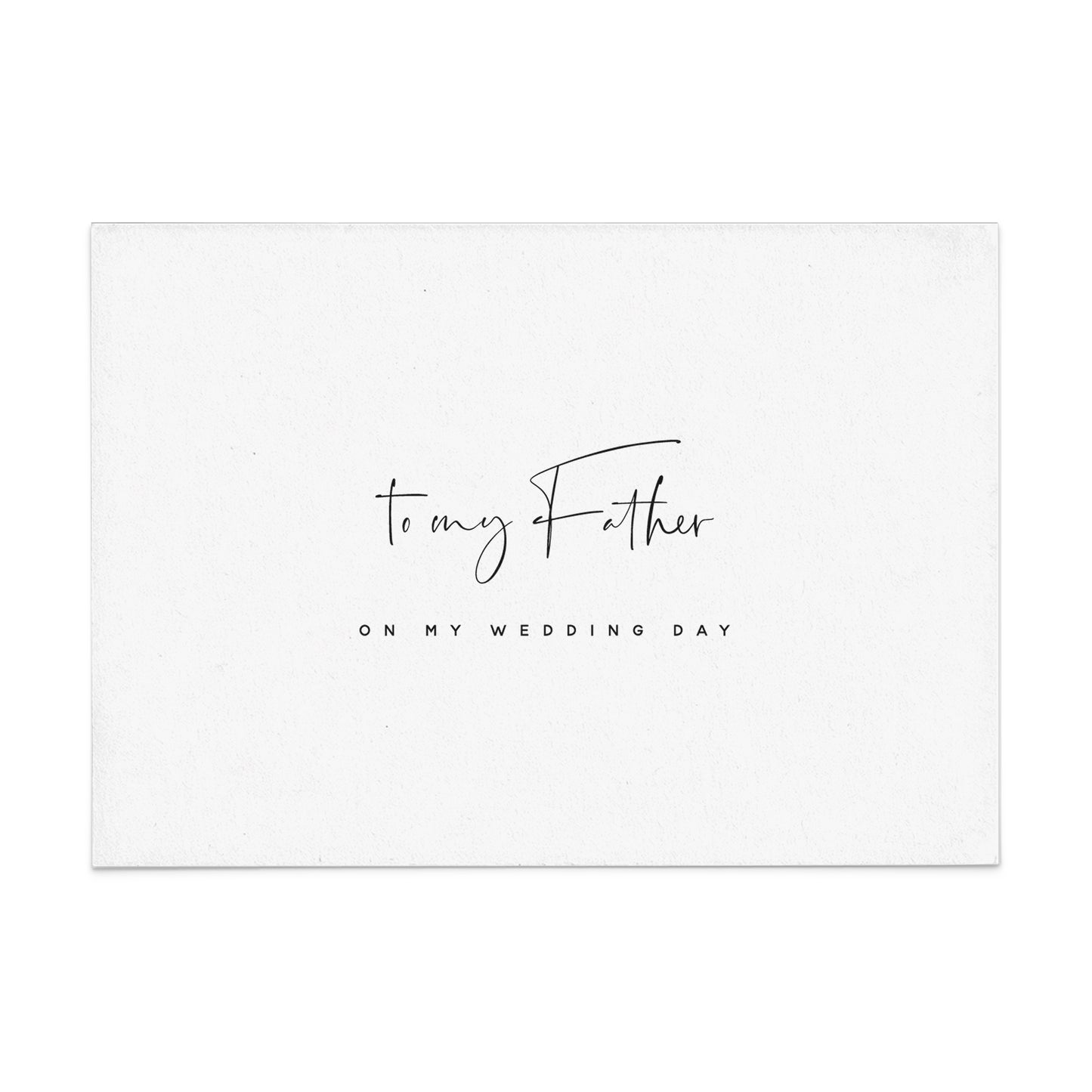 to my father on my wedding day card
