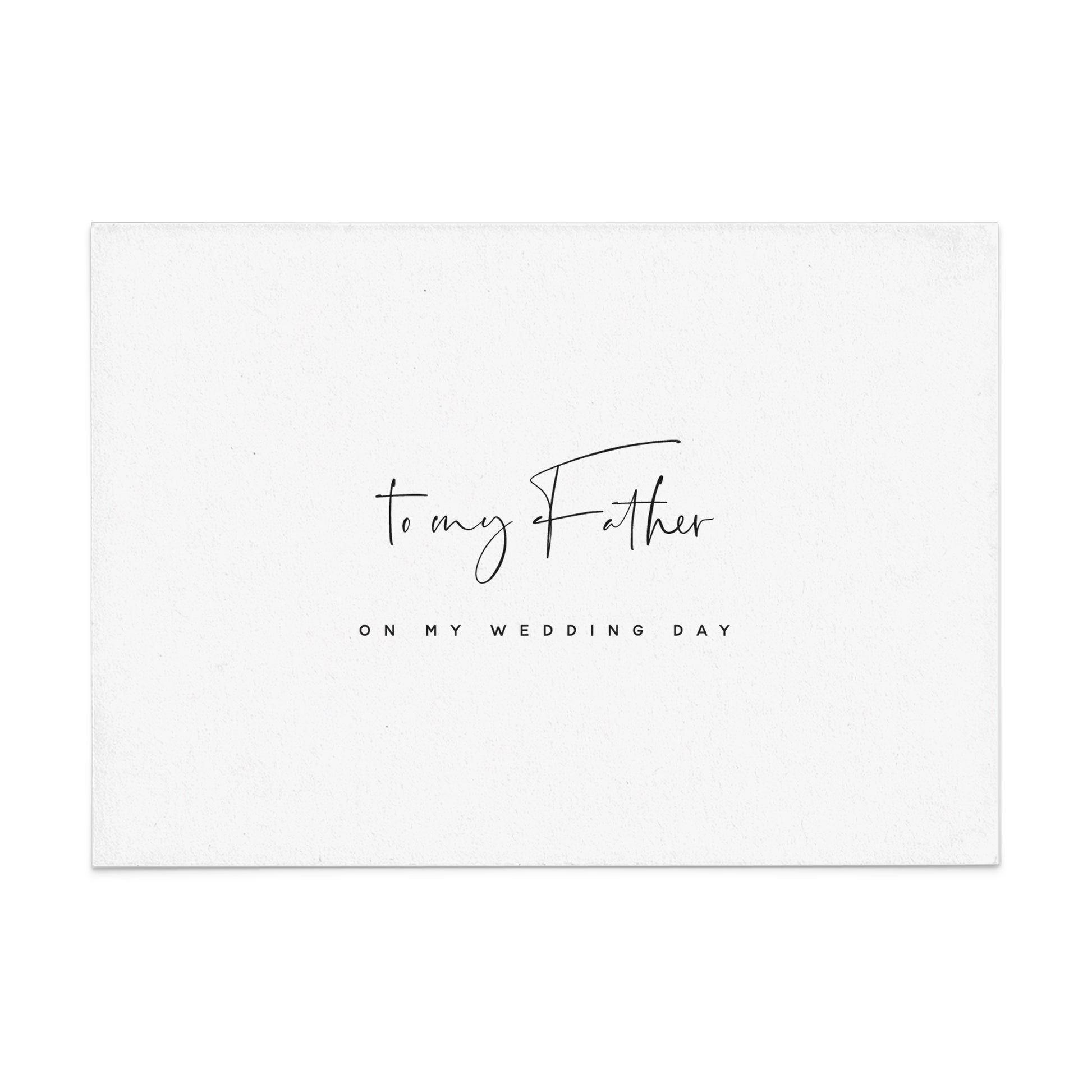 to my father on my wedding day card