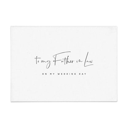 to my father-in-law on my wedding day card