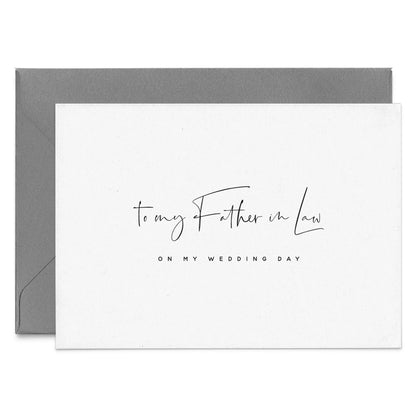 to my father-in-law on my wedding day card