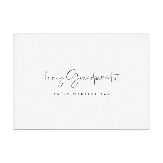 to my grandparents on my wedding day cards