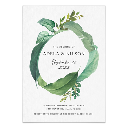 greenery wedding invitation suite 