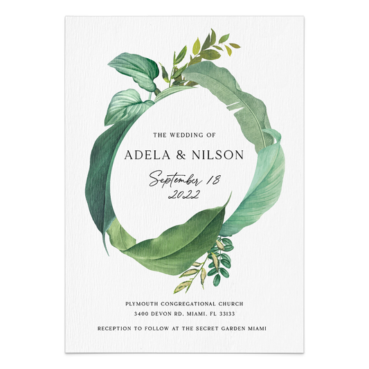 greenery wedding invitation suite 