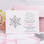 First Birthday Invitation with Snowflake 
